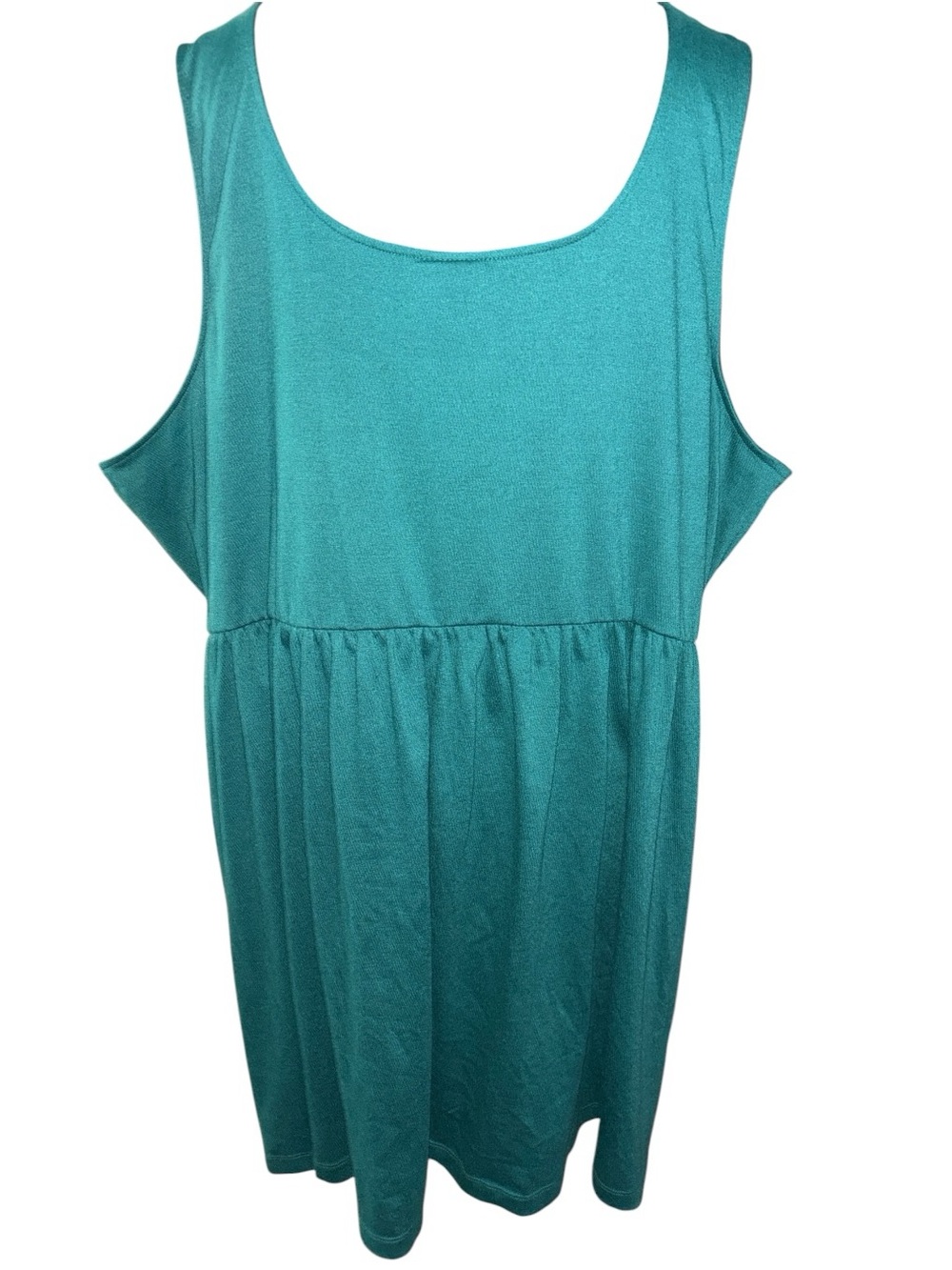 Ava & Viv Teal Sleeveless Scoop Neck Dress, P2P:29”,L:41”, NWOT